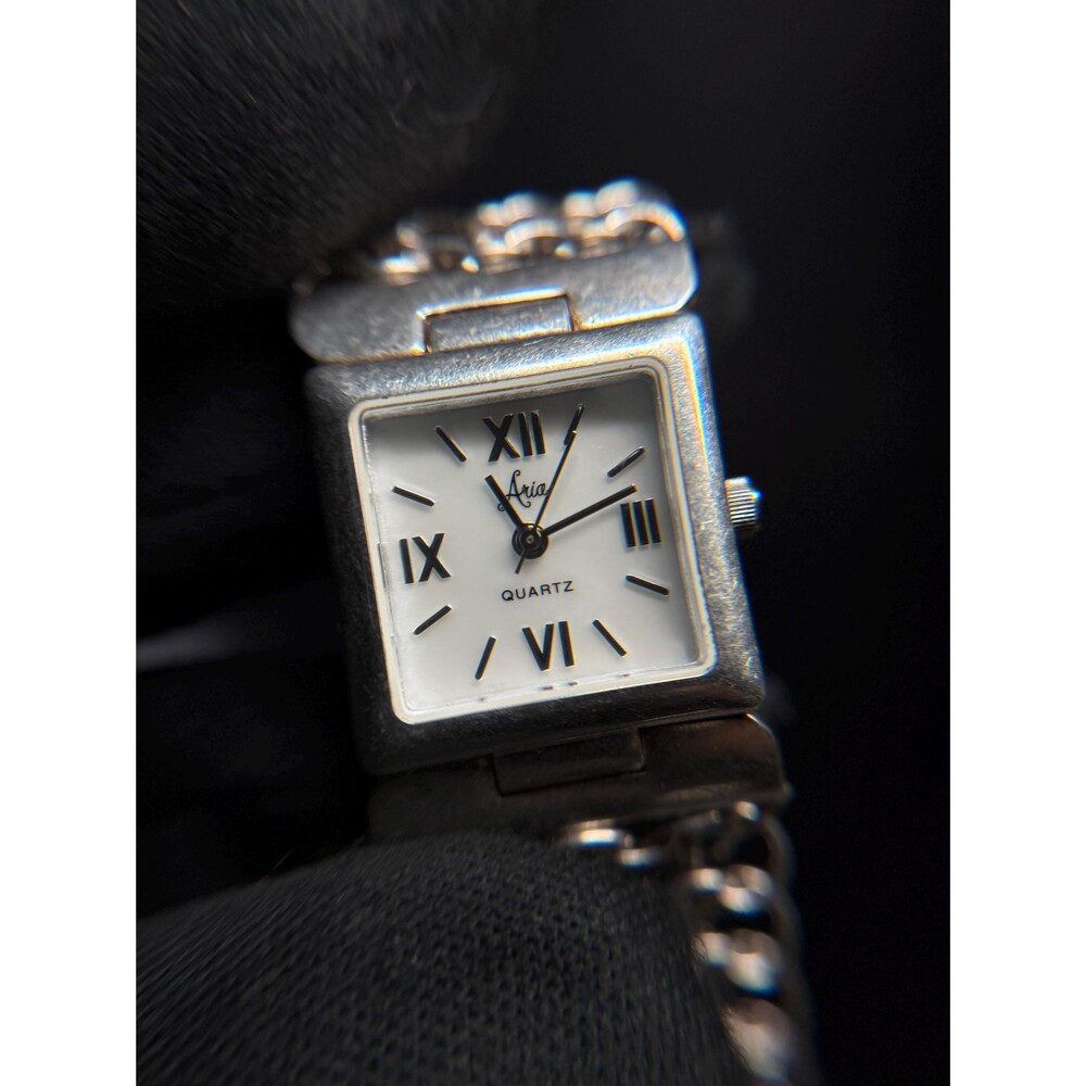 Sterling Silver Aria Quartz Watch Woven Link Band - Picture 9 of 14